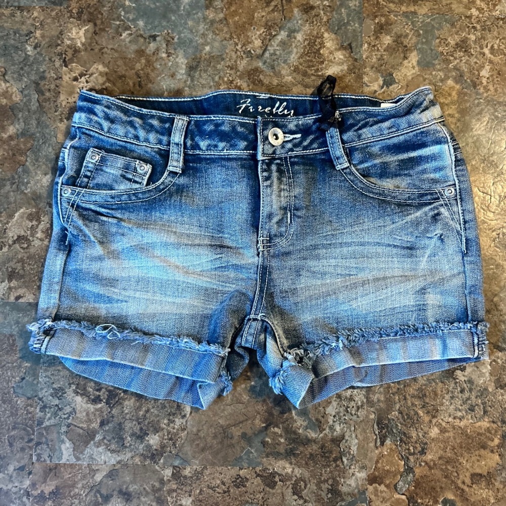 Firefly Low Rise Jean Shorts Girls Size 16 Blue Denim Short